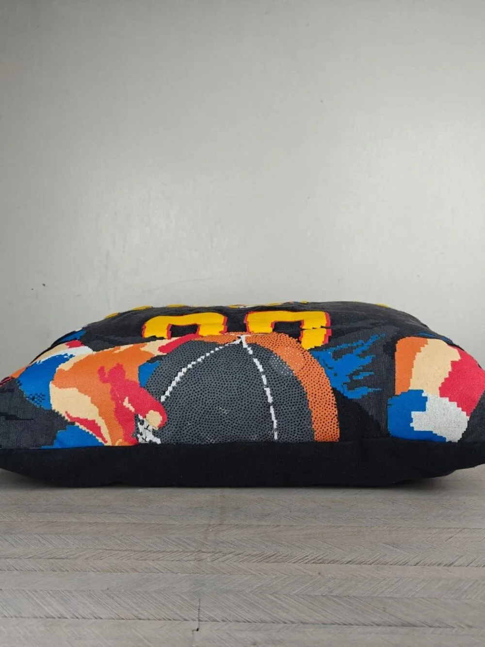 Vintage NFLP Pittsburgh Steelers Throw Pillow1989 Retro Video Game Style Graphic
